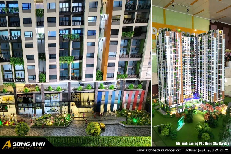 Hình ảnh mô hình căn hộ Phú Đông Sky Garden 1