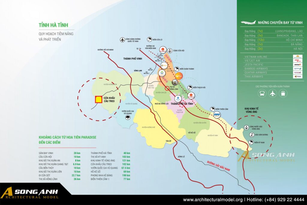 Vị trí dự án Khu dân cư Xuân Thành Hà Tĩnh