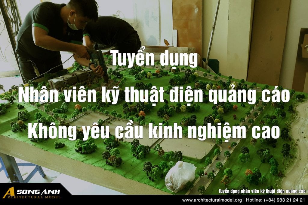Cover image - Tuyển dụng nhân viên kỹ thuật điện quảng cáo - Làm mô hình