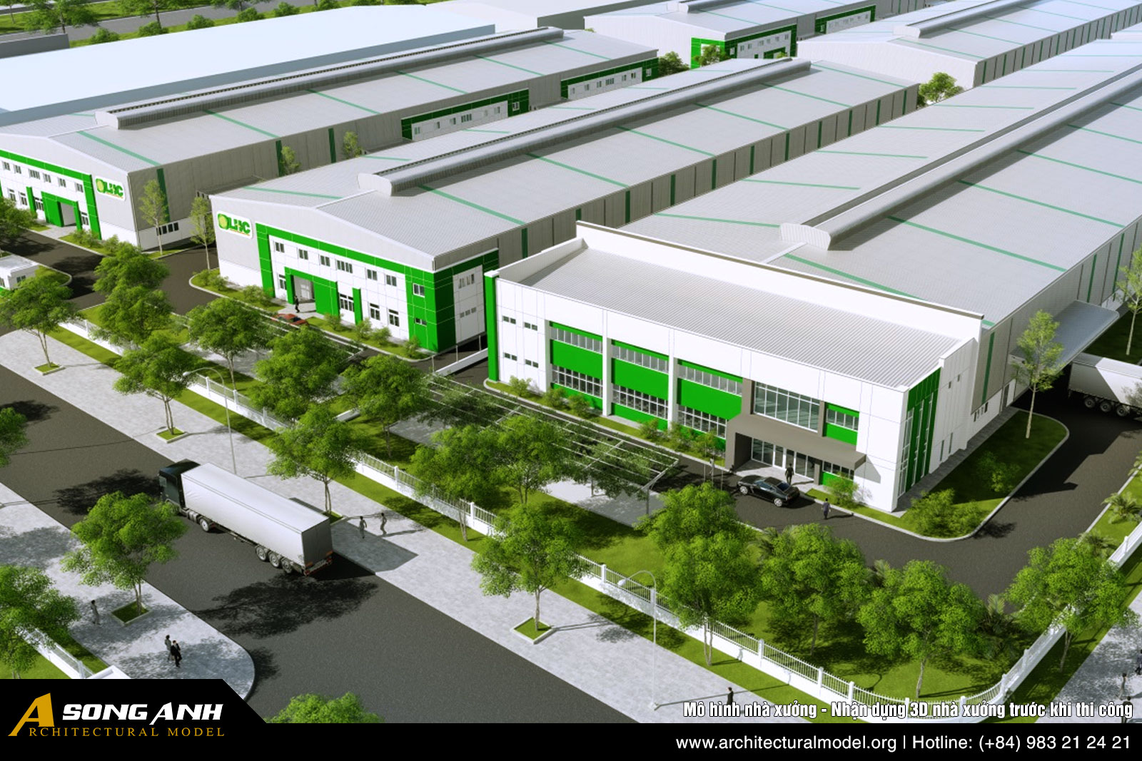 Factory Model - Get 3D rendering before construction.