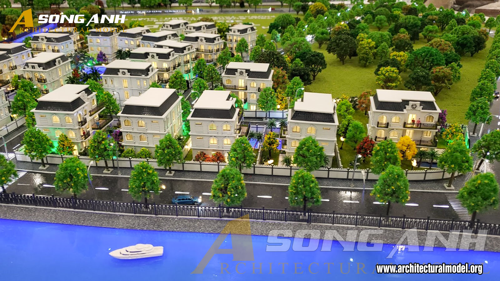 Mô hình nhà phố ven sông TPS Land Nguyễn Xiển