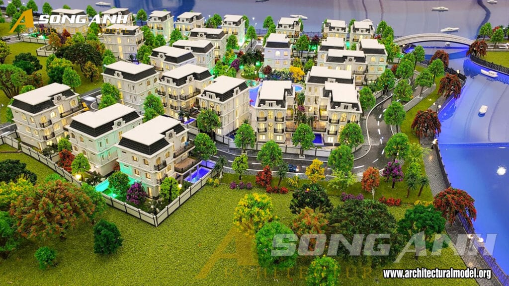 Model of townhouses along the river TPS Land Nguyen Xien