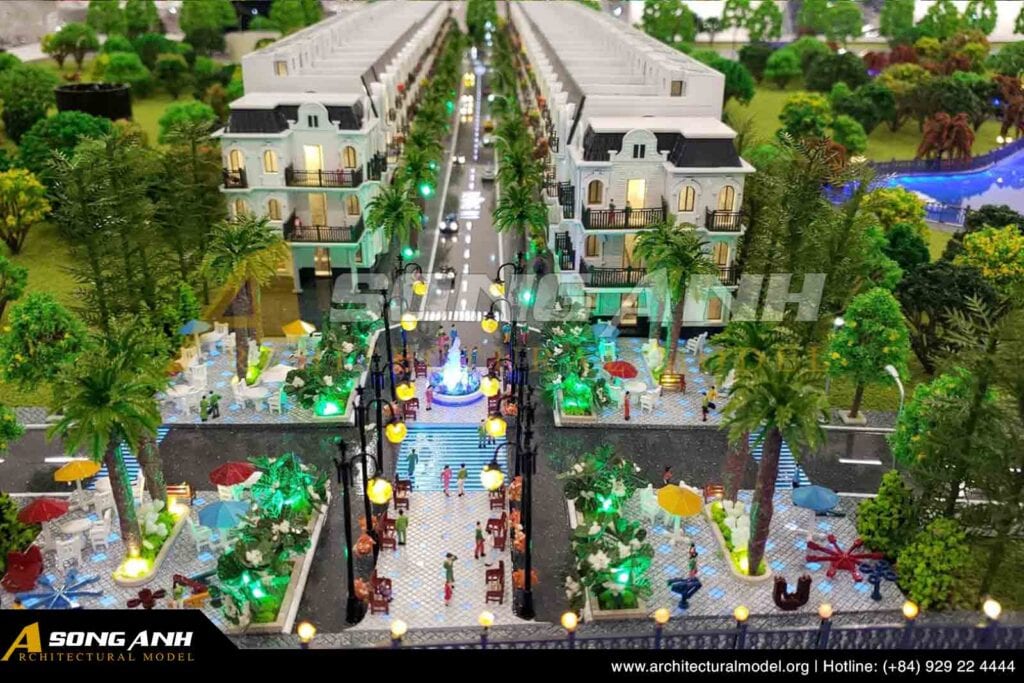 Mô hình nhà phố ven sông TPS Land Nguyễn Xiển