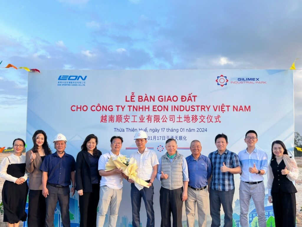 Lễ bàn giao đất cho nhà đầu tư EON Industrial Việt Nam tại KCN Gilimex