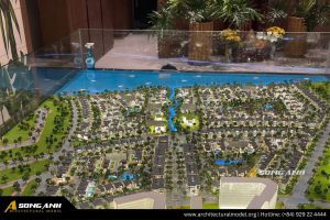 Vệ sinh sa bàn dự án Swanbay Oasia 3