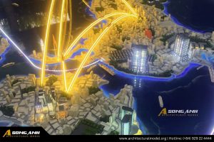 Sa bàn cảng biển Zadar tỉ lệ 1/1500 quy mô 1600x3160mm